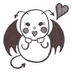 [LINEスタンプ] 雪だるまデビル「ゆきりん」