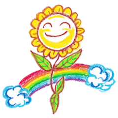 [LINEスタンプ] Happy Flowerの画像（メイン）