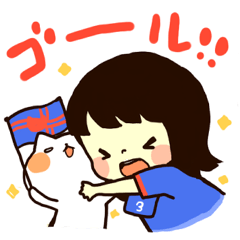 [LINEスタンプ] サッカー女子の日常の画像（メイン）