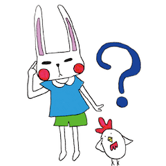 [LINEスタンプ] うさぎとにわとり