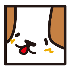 [LINEスタンプ] 四角いワンちゃんスタンプ