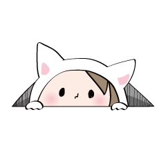 [LINEスタンプ] cute cat in the holeの画像（メイン）