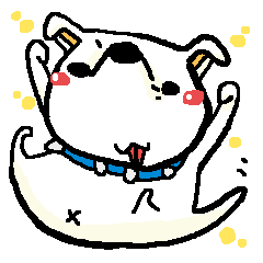 [LINEスタンプ] 白いわんこ。くまちゃん♡