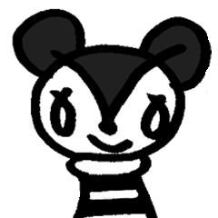 [LINEスタンプ] monochrome bear＆bunny