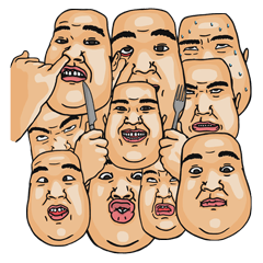 [LINEスタンプ] でぶおかお
