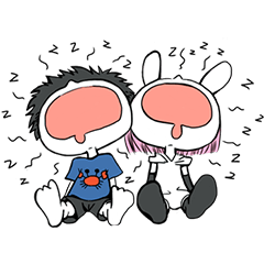 [LINEスタンプ] Crab＆Bunny