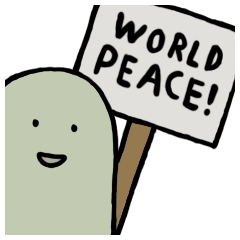 [LINEスタンプ] Lard Wants World Peace！の画像（メイン）