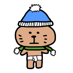 [LINEスタンプ] 寒がりねこぐまの画像（メイン）