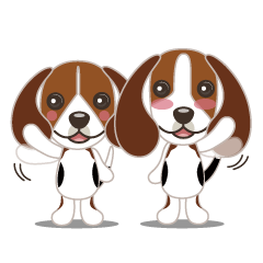 [LINEスタンプ] ビーグル犬「きなこんぶ」の画像（メイン）