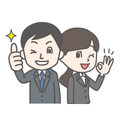 [LINEスタンプ] サラリーマンとOLの業務連絡スタンプの画像（メイン）