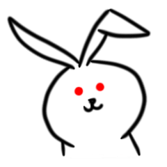 [LINEスタンプ] 白ウサギの友達の画像（メイン）
