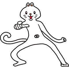 [LINEスタンプ] ニョロ猫