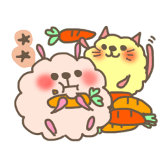 [LINEスタンプ] もふうさうさともふにゃん2の画像（メイン）