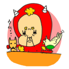 [LINEスタンプ] 赤鬼兄やんとその弟の画像（メイン）