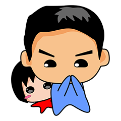 [LINEスタンプ] Both Dad and Xuan sister