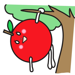 [LINEスタンプ] Apple girl 'Rinko chan'の画像（メイン）