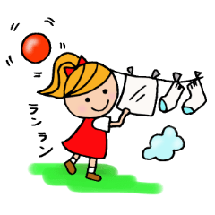 [LINEスタンプ] 頑張れ、えぷろんママ