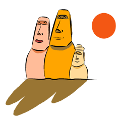 [LINEスタンプ] Modern Moai