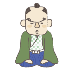 [LINEスタンプ] 四角いビジネスパーソン〜侍〜の画像（メイン）