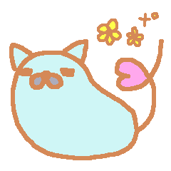 [LINEスタンプ] ぽにょねこ