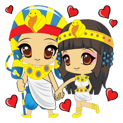 [LINEスタンプ] リトルファラオ＆プリンセス