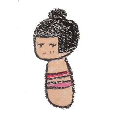 [LINEスタンプ] こけしちゃん