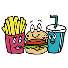 [LINEスタンプ] FUNKY FOODS！