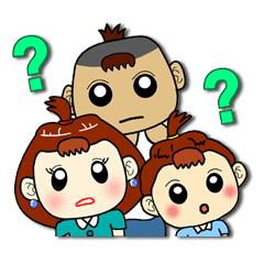 [LINEスタンプ] ちょんまげ家族の画像（メイン）