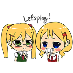 [LINEスタンプ] Chibi Style Girls - (ENG)