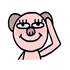 [LINEスタンプ] クマっぽいブタ