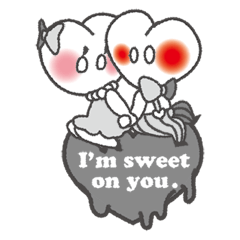 [LINEスタンプ] Love story of Hearton and Loveli.の画像（メイン）