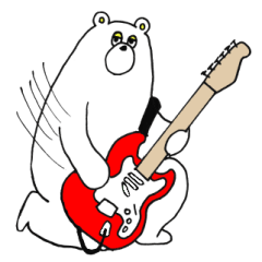 [LINEスタンプ] バンドマンくまざわくん