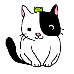 [LINEスタンプ] 猫とカエルのまったり生活。