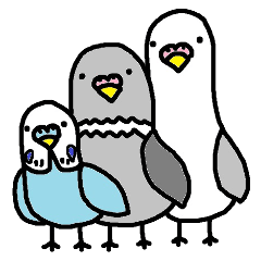 [LINEスタンプ] 鳥だらけ