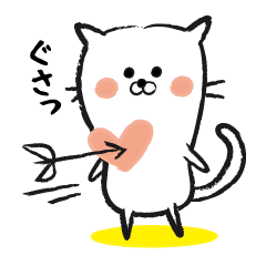 [LINEスタンプ] シロネコの冬、猫のふゆの日常生活の画像（メイン）