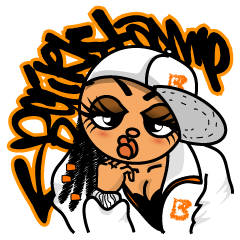 [LINEスタンプ] B-girlのビーガちゃん