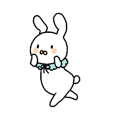 [LINEスタンプ] フリフリうさぎ