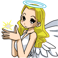 [LINEスタンプ] Angel of light flew down to the groundの画像（メイン）