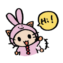 [LINEスタンプ] うさねこ。