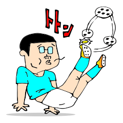 [LINEスタンプ] いがぐりくんのサッカーライフの画像（メイン）