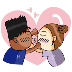 [LINEスタンプ] We are Howard and Connie.