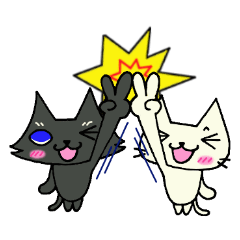 [LINEスタンプ] かちぽのシロねこぷー3の画像（メイン）