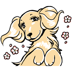 [LINEスタンプ] 犬のお嬢様の画像（メイン）