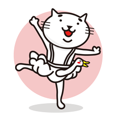 [LINEスタンプ] とても白い猫 2の画像（メイン）