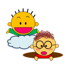 [LINEスタンプ] どん底ピイ君のんきなまあ君