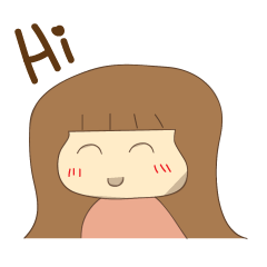 [LINEスタンプ] HappyGirl Ver. English