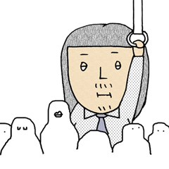 [LINEスタンプ] 怠け者の髭ロン毛君