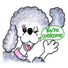 [LINEスタンプ] プードルと妹分のMIX犬