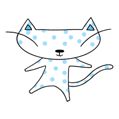 [LINEスタンプ] 水玉ニャンコの画像（メイン）