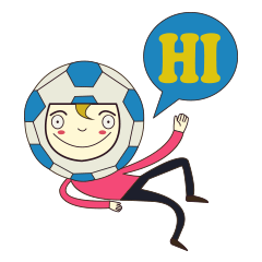 [LINEスタンプ] こんにちはサッカー少年